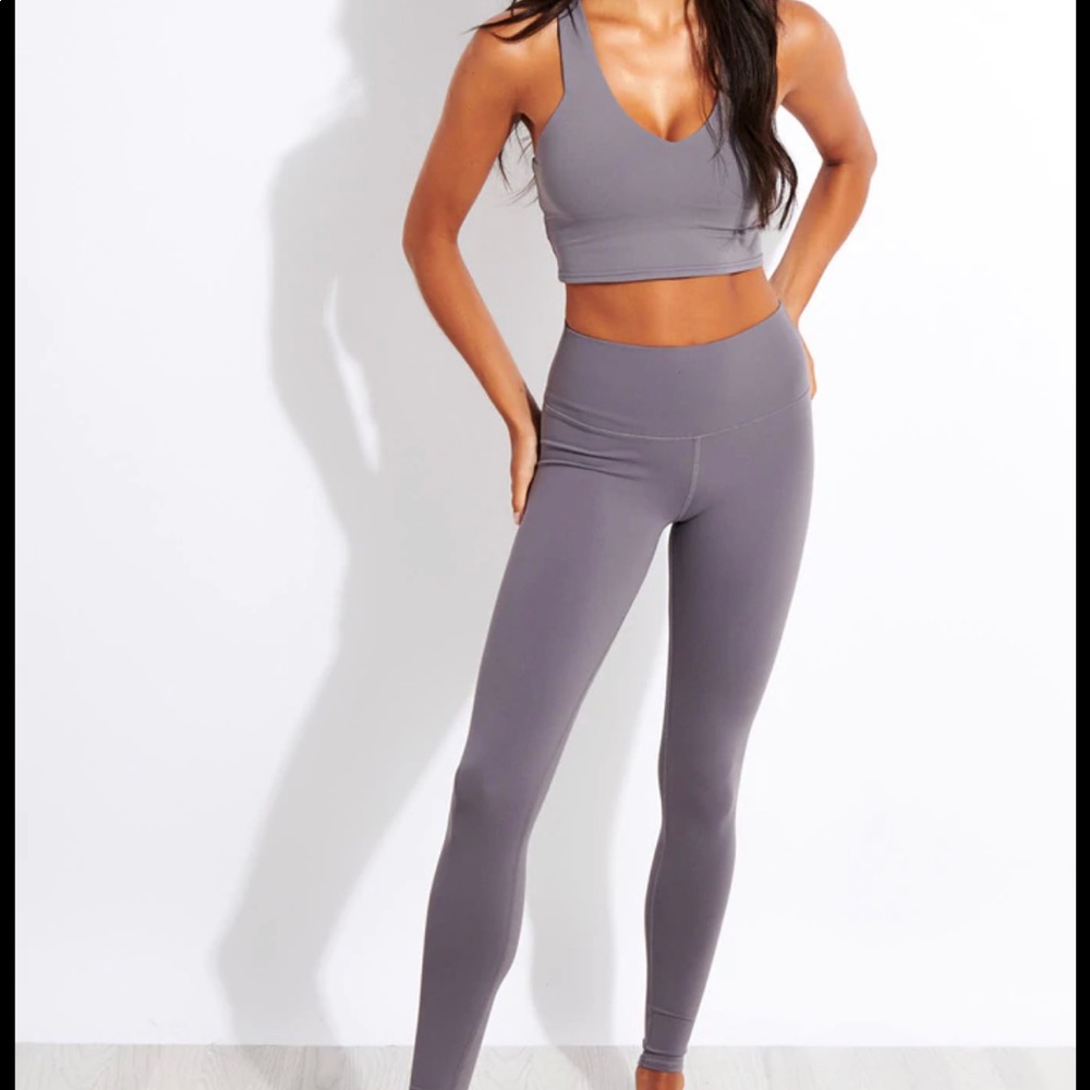 Alo yoga set-real bra tank-high waist airbrush legging